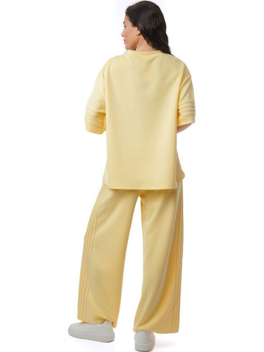 Yellow Set Trousers Blouse