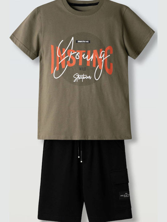 Kinder-Set mit Shorts Sommer 2Stück Khaki