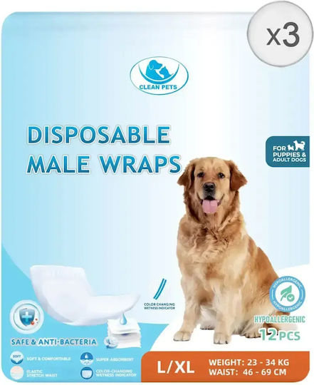Clean Pets Ersatzwindel Binden Für Hund 12 Stück