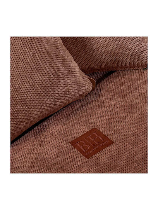 Beauty Home Three-Seater Sofa Throw 180x300cm Burnt Sienna