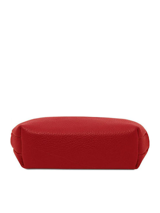 Τσαντάκι Καλλυντικών Δερμάτινο Vera Κόκκινο Lipstick
