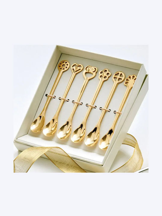 Casa Bugatti Set Löffel Kaffee/Tee Inox Gold 6 Stück
