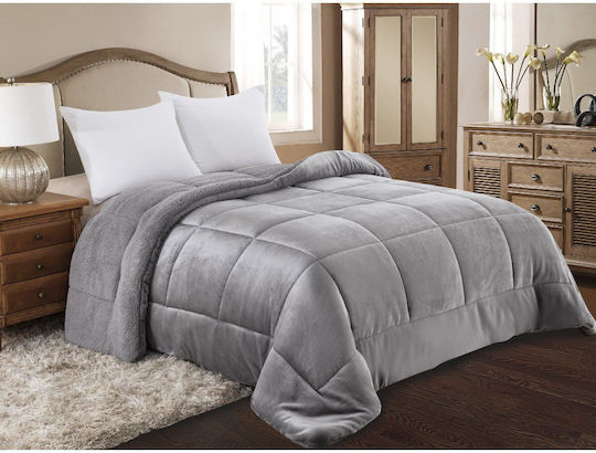Adam Home Duvet Cover with Microfiber Filling Semi-double 180x240cm (805) Grey (805) 740 GSMGsm