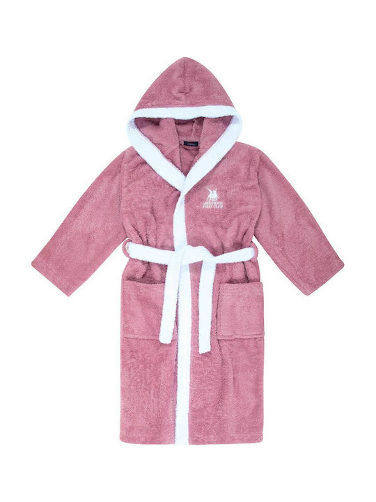 Greenwich Polo Club Kids Bathrobe Essential Pink Hooded