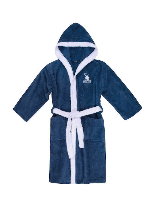 Greenwich Polo Club Kids Bathrobe Essential Blue Hooded