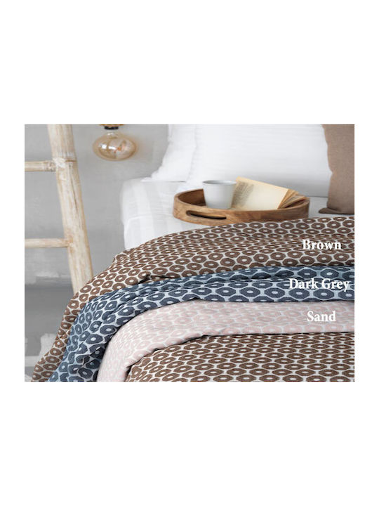 Palamaiki JQ007 Pique Blanket Double 240x250cm Brown