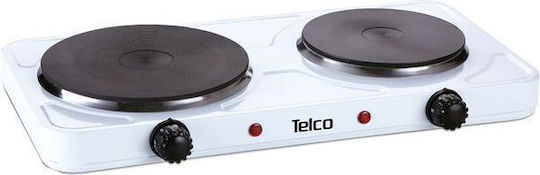 Telco Zd-1015a Enamel Countertop Double Burner White