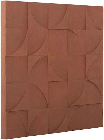 Quadratisches Gemälde Fb94524 MDF Braun 80x5 Dicke X80cm
