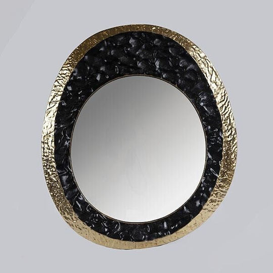 811-70010 Wandspiegel Oval Gold 78x68cm 811-70010 Wandspiegel Oval Gold 78x68cm