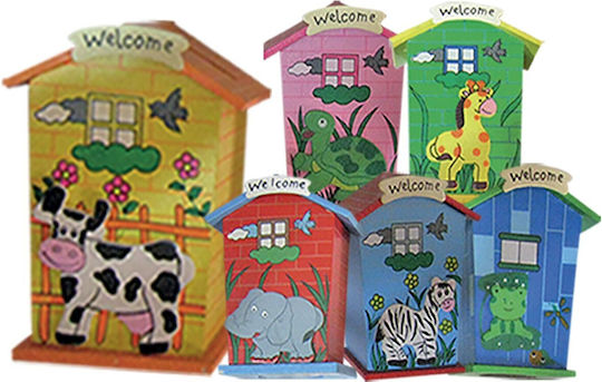XMASfest Kinder Spardose Holz in Verschiedenen Designs 12x9x6cm (Verschiedene Designs)