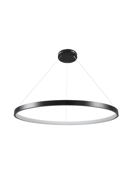 kelvo Nemesis Black LED Pendant Ceiling Light with Adjustable Warm to Cool White Light 100x100cm