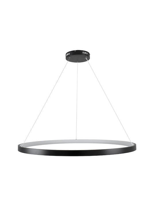 kelvo Nemesis Black LED Pendant Ceiling Light with Adjustable Warm to Cool White Light 100x100cm