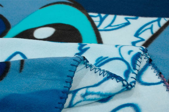 Disney Blanket Fleece Stitch Sky Blue 140x100cm