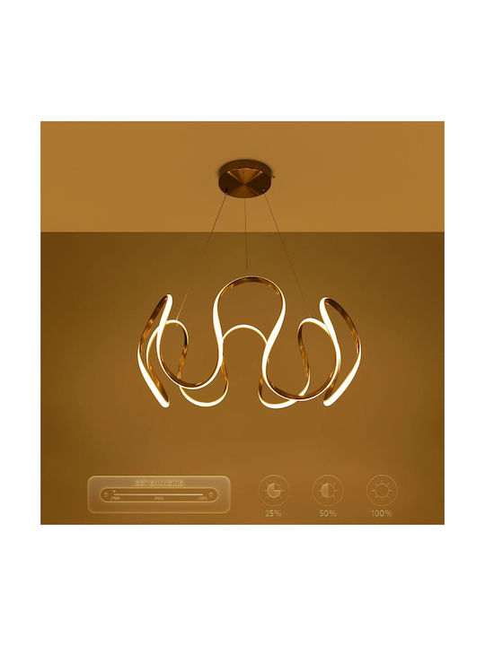 kelvo Tarantula Ceiling Light Gold LED With Adjustable Warm To Cool White Light 78x78x31.5cm