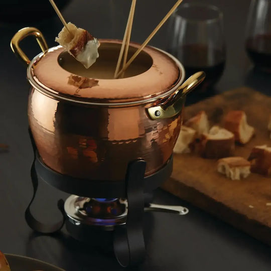 Ruffoni Vas Pentru Fondue Electric Din Oțel Inoxidabil Maro 13x13x13cm