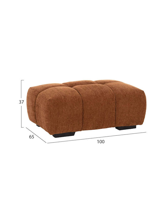 Bankhocker Bezogen Mit Stoff Keramik Rot 100x65x37cm