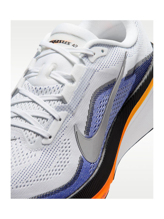 Pegasus 42 Herren Sportschuhe Running Weiß / Lapislazuli / Total Orange / Metallic Silver