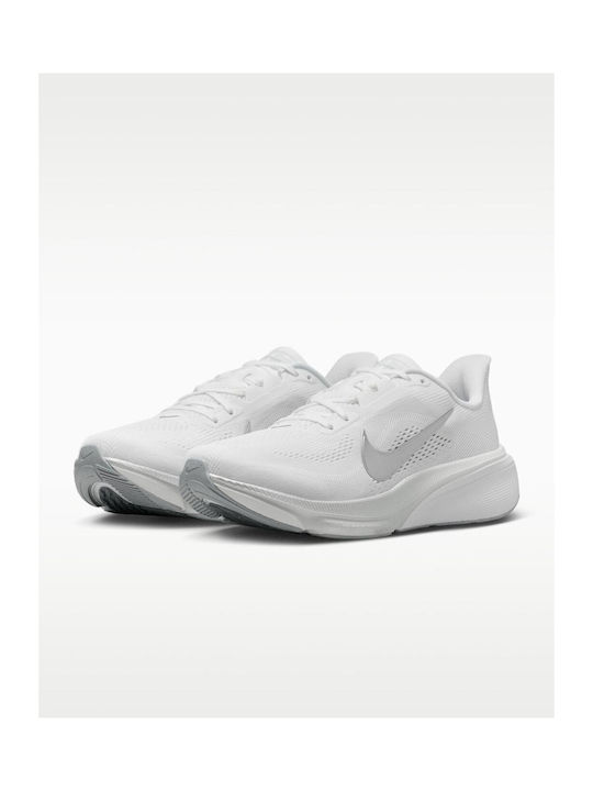 Nike Pegasus 42 Frauen Lauf Schuhe Weiß / Wolf Grau / Cool Grau / Metallisch Silber