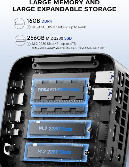Acemagic Mini PC (Ryzen 3 4300U/16GB DDR4/256GB SSD/No OS