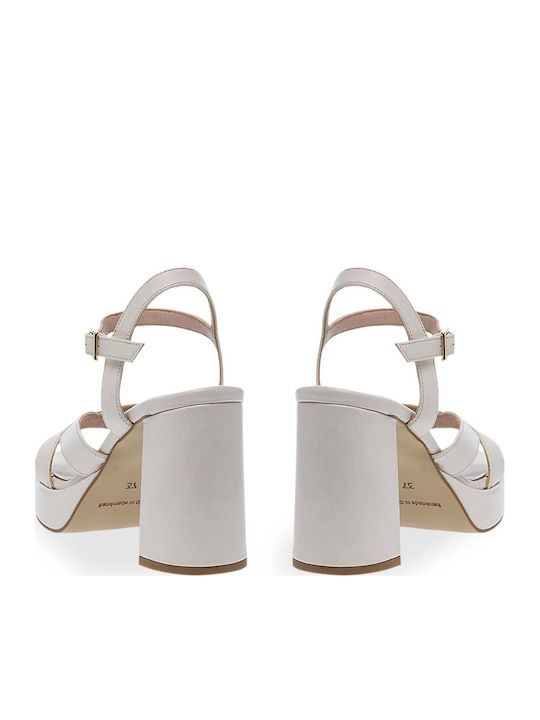 Damen Sandalen Mit Leder Beigen