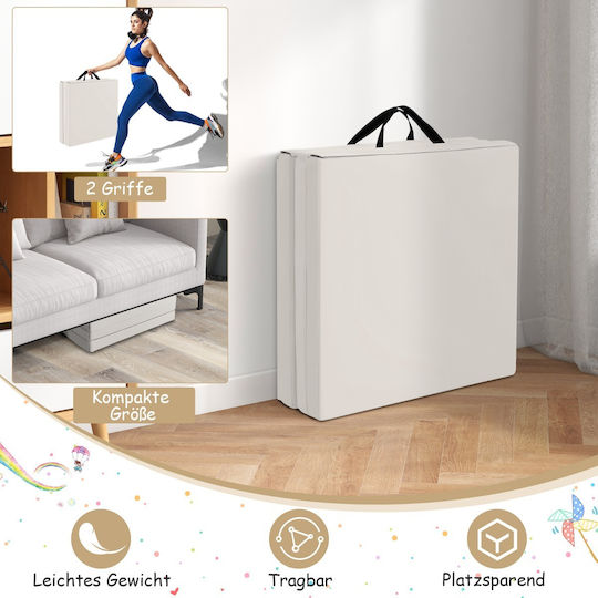 Costway Αναδιπλούμενο Στρώμα Γυμναστικής Pilates Γκρι (180x60x5cm)