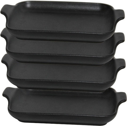 Raki Platou De Servire Ceramică Negru 20x15.4cm
