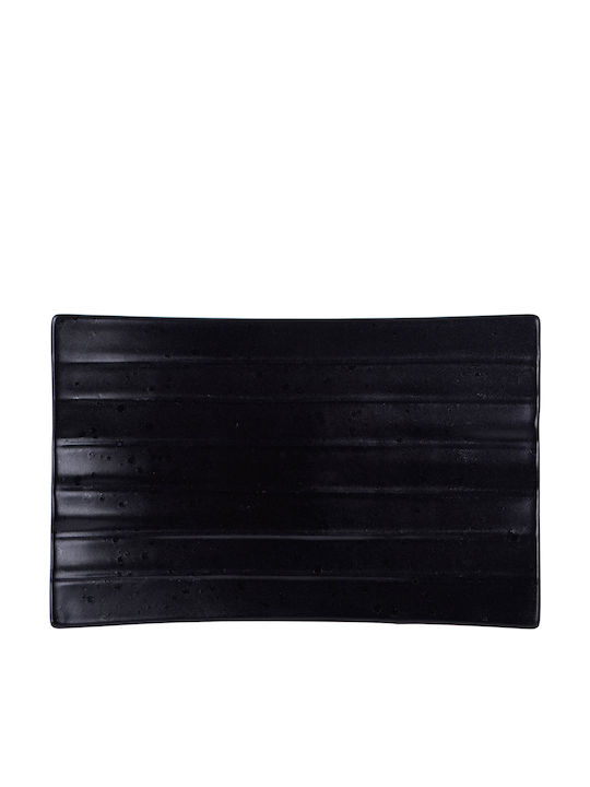 Raki Street Servierplatte Keramik Schwarz 23.3x14.7cm