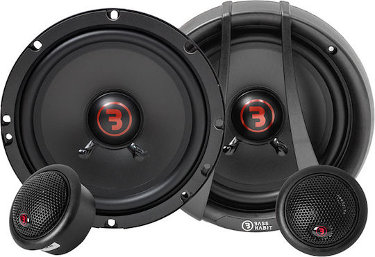 Bass Habit Σετ Ηχεία Αυτοκινήτου Ομοαξονικά Διαιρούμενα 6.5" με 800W RMS (3 Δρόμων)