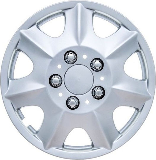 Carman Set Capace De Roți Auto 4 Bucăți 15" Argintii