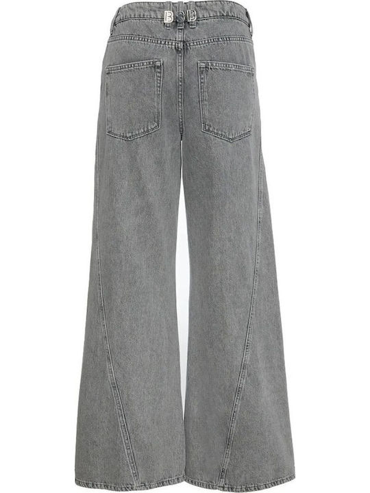 Women's Jean Pants in Wide Leg Style Gray