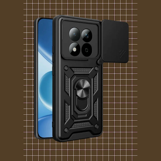 Bodycell Slide Cover Заден Калъф Метален Черен (Redmi Note 15 Pro 5G)