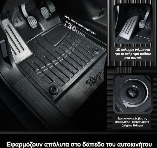 Race Action Car Mats Mini Countryman R60 2010-2016 5-Door Rubber Raised Sides Protective Fasteners Passenger Cars 4 Pieces 5032024/st