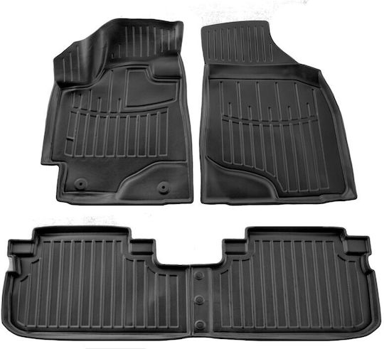 Race Action Car Mats Toyota Highlander Xu40 2008-2013 5-Door Rubber Raised Sides Fasteners Passenger Cars 4 Pieces 5022364/st