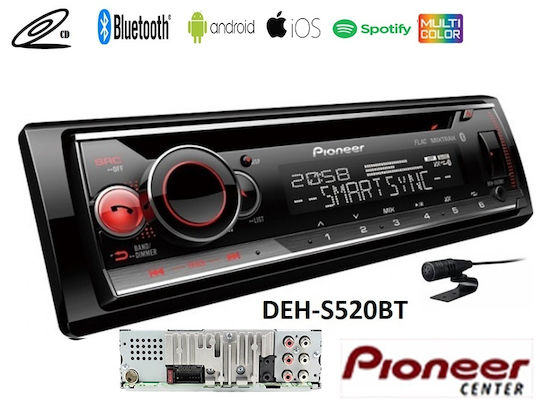 Pioneer DEH-S520 BT Car Radio (1DIN) (Bluetooth/USB/CD)