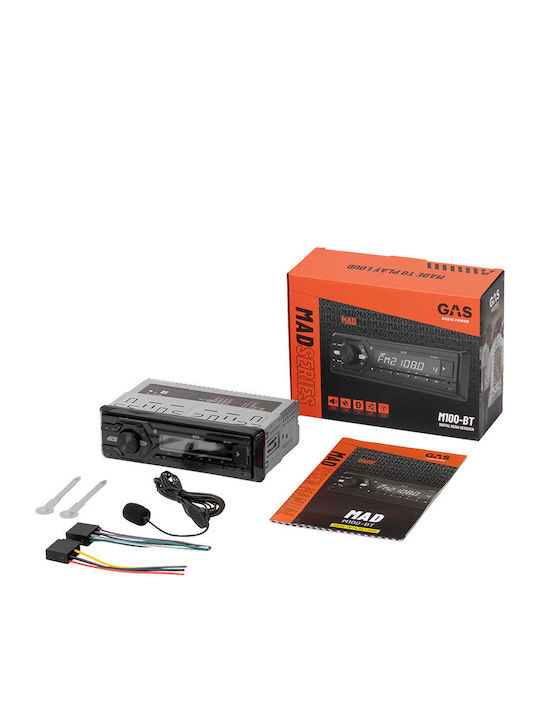 Gas Audio Power Ηχοσύστημα Αυτοκινήτου 1DIN (Bluetooth/USB)