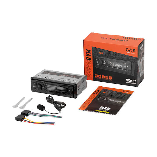 Gas Audio Power Ραδιόφωνο Αυτοκινήτου 1 DIN (Bluetooth/USB)