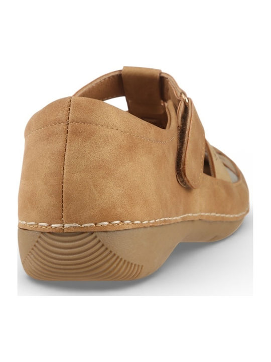 Women's Ballerina Shoes In Beige Colour
