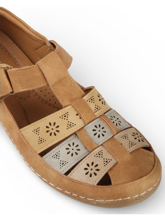 Women's Ballerina Shoes In Beige Colour