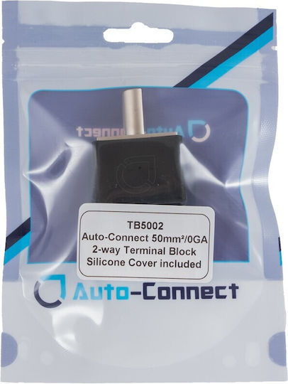 Amplifier Adapter 2x50mm²/0ga To 1x35mm²/4ga Brass Core Satin Nickel Plated Auto-connect 720tb5002 1 Piece