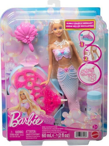 Barbie Bubble Sparkle Mermaid Κούκλα για 4+ Ετών