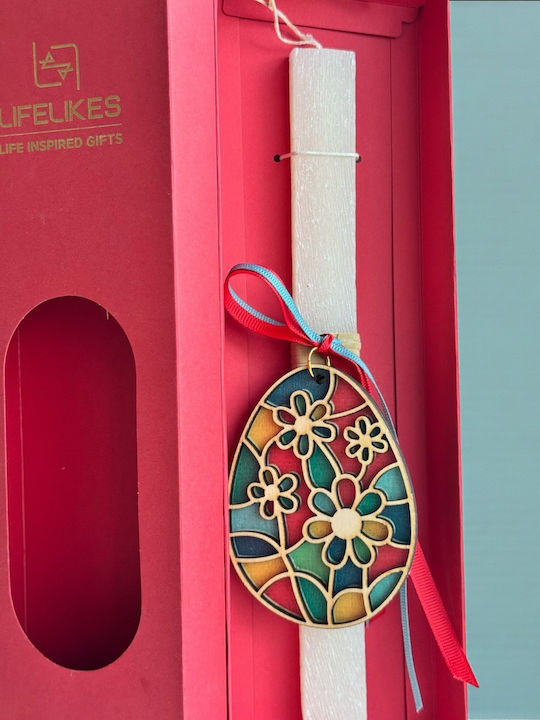 Osterkerze mit Box Rote