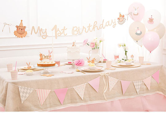 Set Of 6 Baby Shower Little Mice Pink Latex Balloons