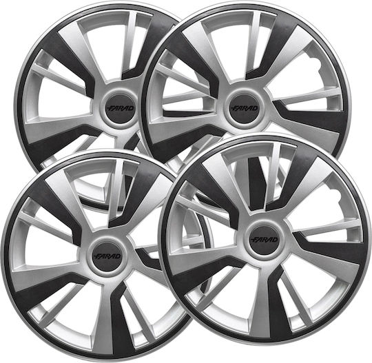 Farad Auto Radkappen Set 4Stück 14" Silber/Gray