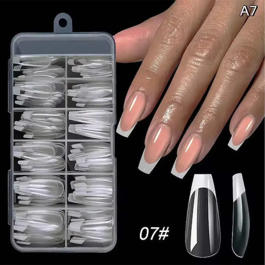False Nail Tips French in White Colour 120 Pieces FG-167W