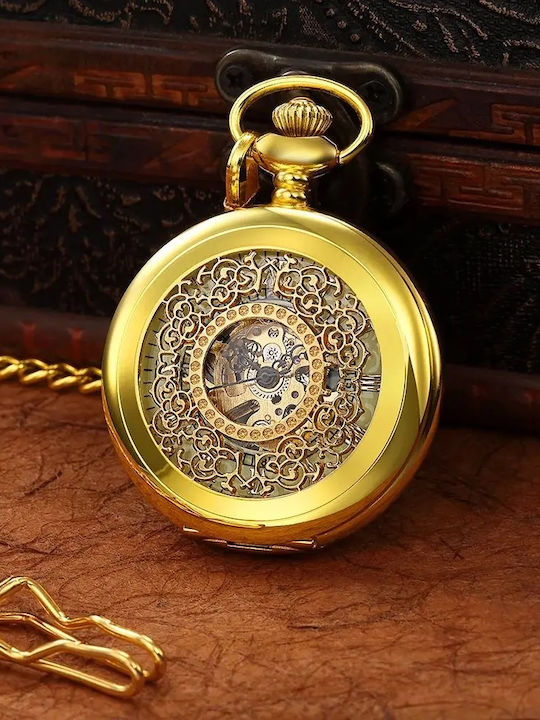 Herren Uhr 45mm Taschen Batterie Gold