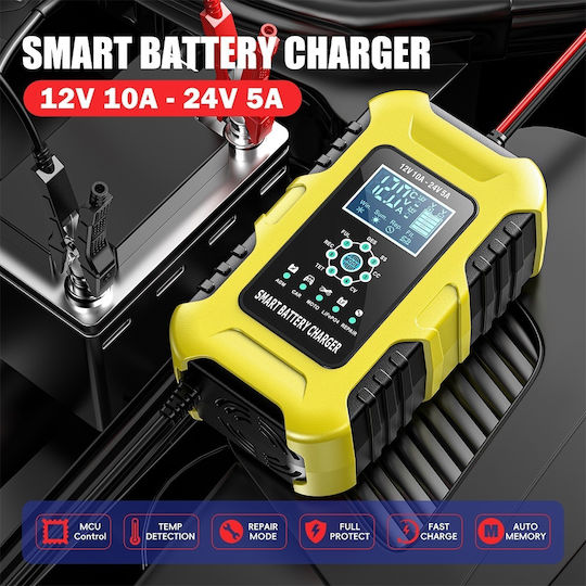 Foxsur Car Battery Charger 12/24V