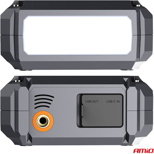 Amio Преносим Стартер за Батерия 4 в 1 Тип Jump Starter Компресор за Въздух Led Светлина Powerbank Работно Напрежение 12v Капацитет 72ah 600a За Леки Автомобили 1 Бр 04674/am 04674/am
