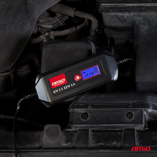 AMiO Φορτιστής Μπαταρίας Αυτοκινήτου 6/12V