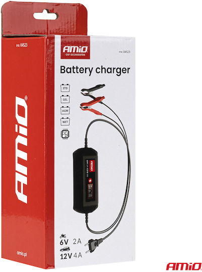 AMiO Φορτιστής Μπαταρίας Αυτοκινήτου 6/12V