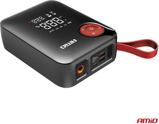 AMiO Portable Car Battery Starter 7200mAh with Pump Flashlight USB Power Bank 12V